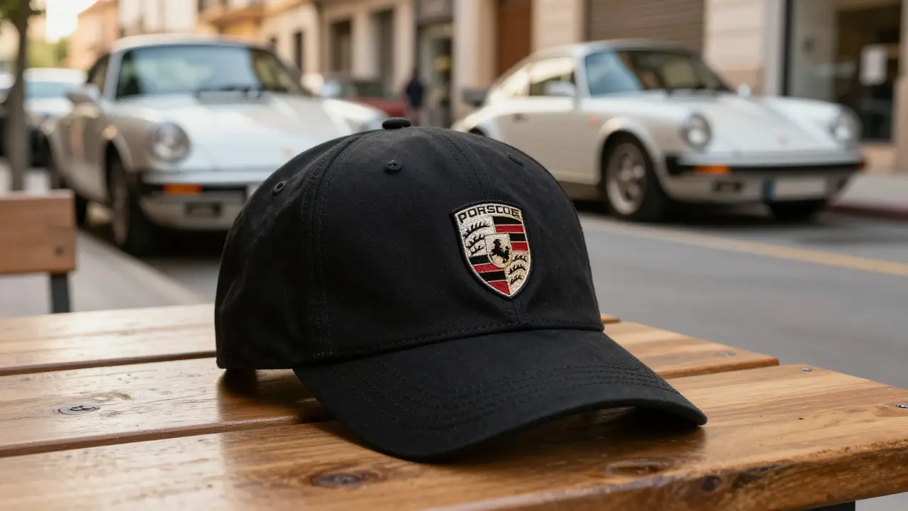 ¿Cómo se llama la marca que hace gorras oficiales de Porsche?