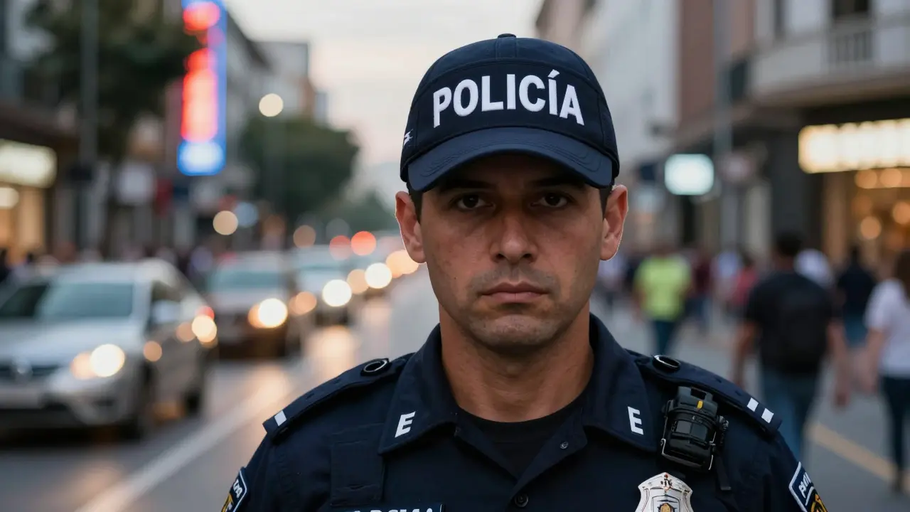 ¿Qué significan las mayúsculas en las gorras oficiales de la policía?