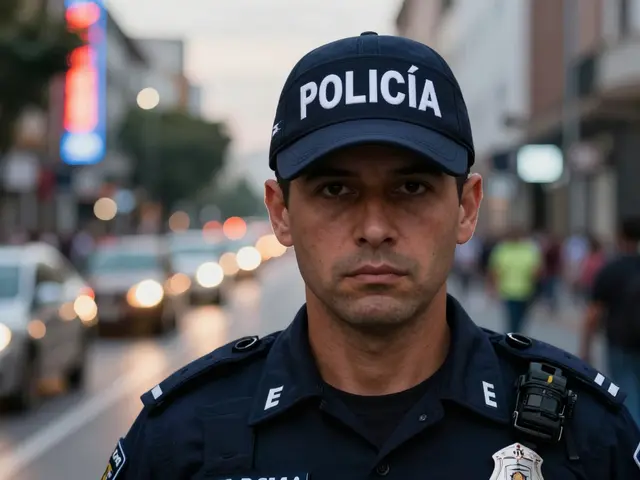 ¿Qué significan las mayúsculas en las gorras oficiales de la policía?