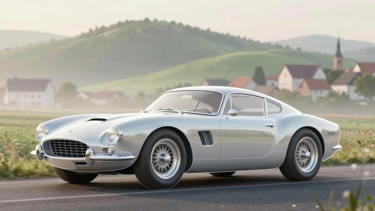 Fusión artística entre coche clásico y tecnología eléctrica moderna.