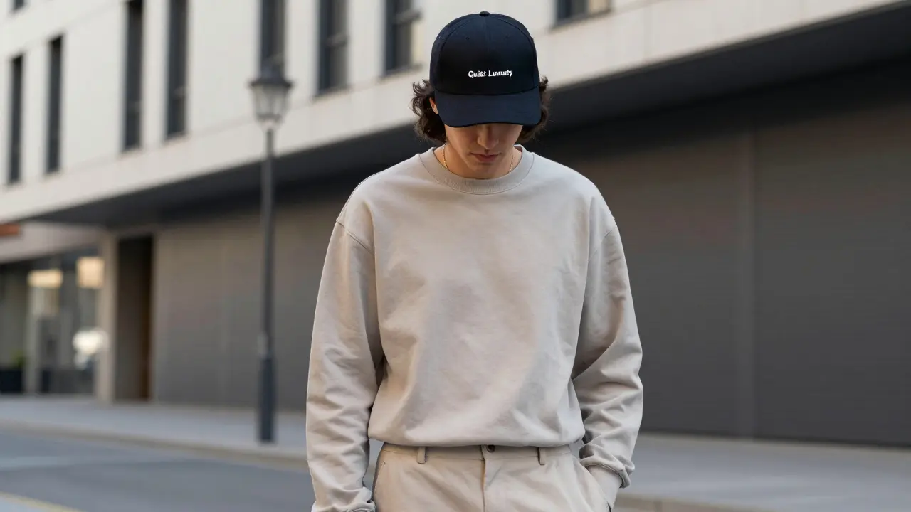 Persona con estilo urbano vistiendo una gorra Snapback de Porsche